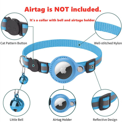 Reflective AirTag Pet Collar
