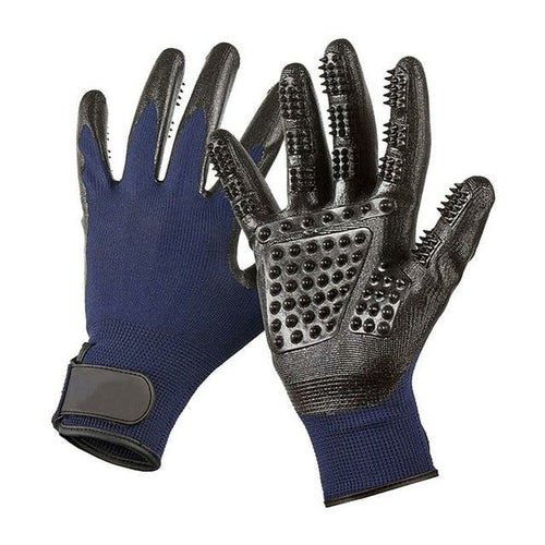 Pet grooming gloves