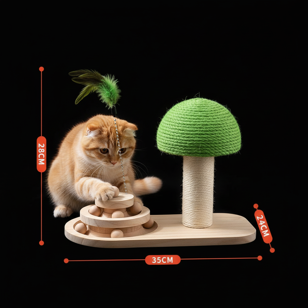 Cat Scratching Post with Toy